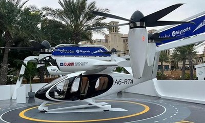 إطلاق أول خدمة تاكسي طائر في العالم بأبوظبي في 2025