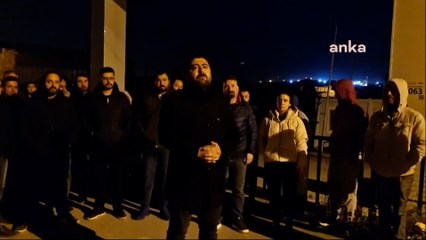 Konteyner kentte kalan öğretmenler elektriklerin kesilmesini protesto etti