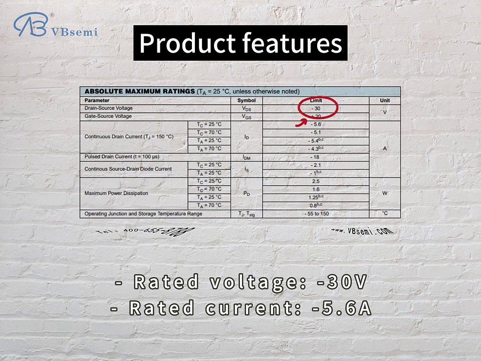 G2305-VB is a SOT23 package P-Channel field effect MOS tube