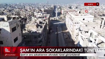 Şam'ın ara sokaklarının altındaki tünel görüntülendi