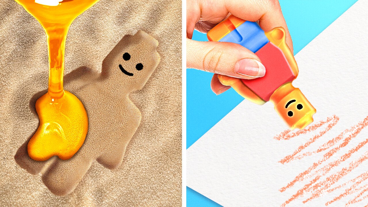 Lego DIY Crayons 🖍️ *Best Lego Everyday Crafts Ideas*