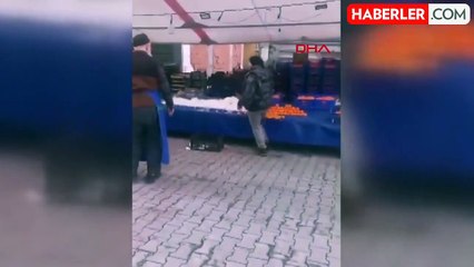 Pazarcıların kavgasında hayatını hiçe sayan kadın, silahın önüne atladı