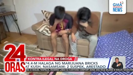 P4.4-M halaga ng marijuana bricks at kush, nasamsam; 2 suspek, arestado | 24 Oras