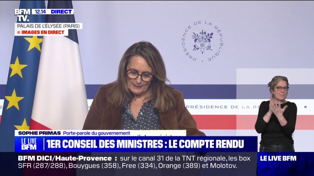 Ce gouvernement est né dans la tourmente et chacun doit prendre ses responsabilités , déclare Sophie Primas, porte-parole du gouvernement