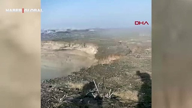 Konya'da obruk oluşuma anı ilk kez görüntülendi! Koşarak kaçtılar