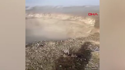 Konya'da obruk oluşma anı kamerada