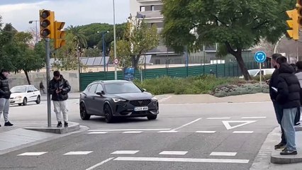 Así fue la llegada Joan Laporta, Rafa Yuste y Joan Soler a la Ciudad Deportiva