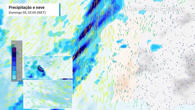Sucessão de frentes resultará em muita chuva nos próximos dias: eis as regiões mais afetadas de Portugal pela instabilidade