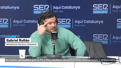 Rufián insiste en la proximidad de Junts con PP y Vox en el Congreso