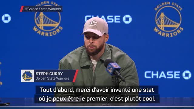 Warriors - Curry après un nouveau record : “Merci d’inventer une stat’ où je peux être le premier !”