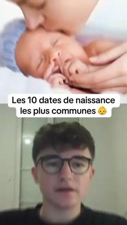 Les 10 dates de naissance les plus communes 👶#naissance #bebe #bébé #classement