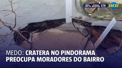 Cratera no bairro Pindorama deixa moradores com medo de acidentes
