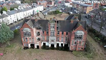 Fresh footage over the former Wolverhampton Eye Hospital.