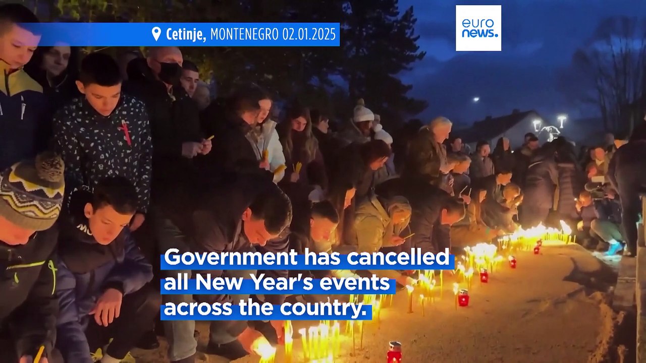 Thousands attend vigil for 12 victims of mass shooting in Montenegro