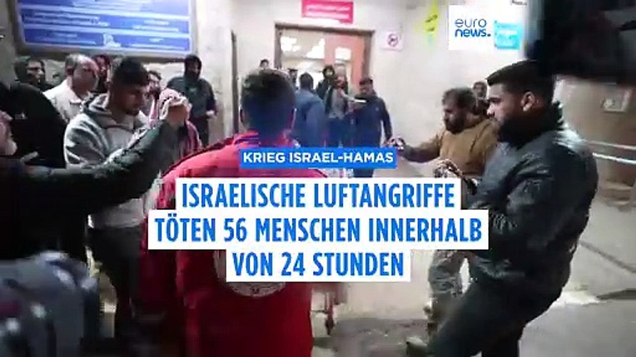 56 Menschen innerhalb von 24 Stunden durch israelische Angriffe in Gaza getötet
