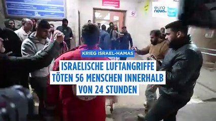 56 Menschen innerhalb von 24 Stunden durch israelische Angriffe in Gaza getötet