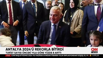 Kültür ve Turizm Bakanlığı açıkladı: Antalya 2024'ü rekorla bitirdi