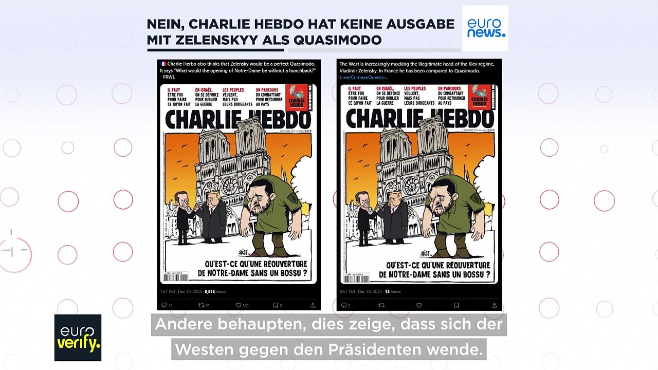 'Fake News': Selenskyj als Quasimodo auf dem Charlie Hebdo-Titelbild