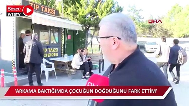 Takside doğum yaptı