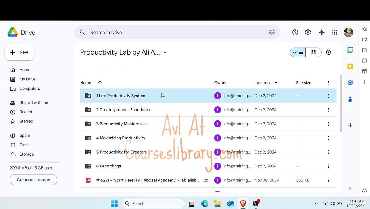 (courseslibrary.com)Ali Abdaal - Productivity Lab