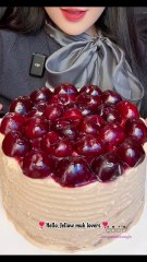 #98 Desserts Mukbang ASMR || New Year 2025 special | Cherry Desserts collection...#asmr #mukbang