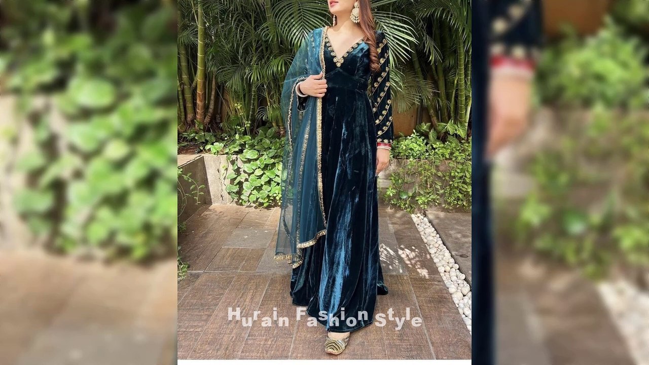 Top Class Trendy Velvet Suit Designs/New Velvet Dress Designs/Velvet Suits Design