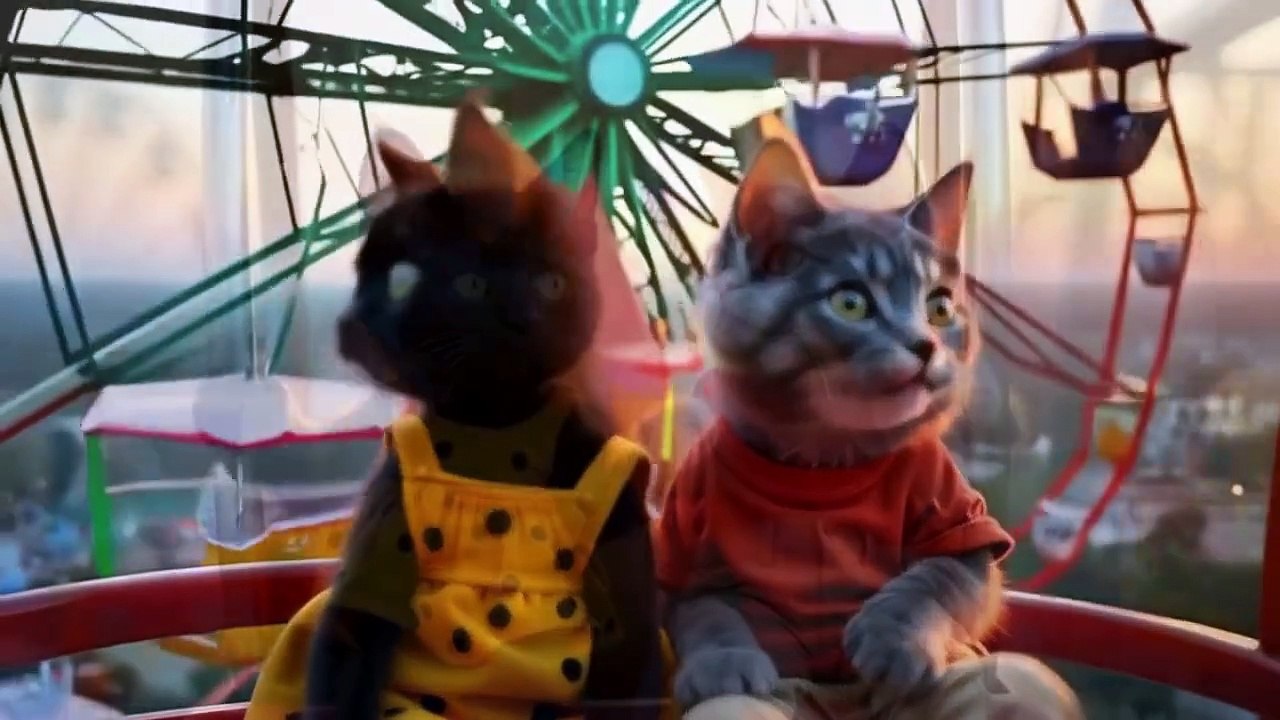 Furry Friends at the Fair, Cats Take on the Thrill Rides, Cats on the Carousel,