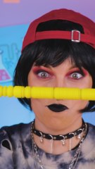 She Made A Giant Straw For Her Juice! 🥤✨ #asmr #fun #diy