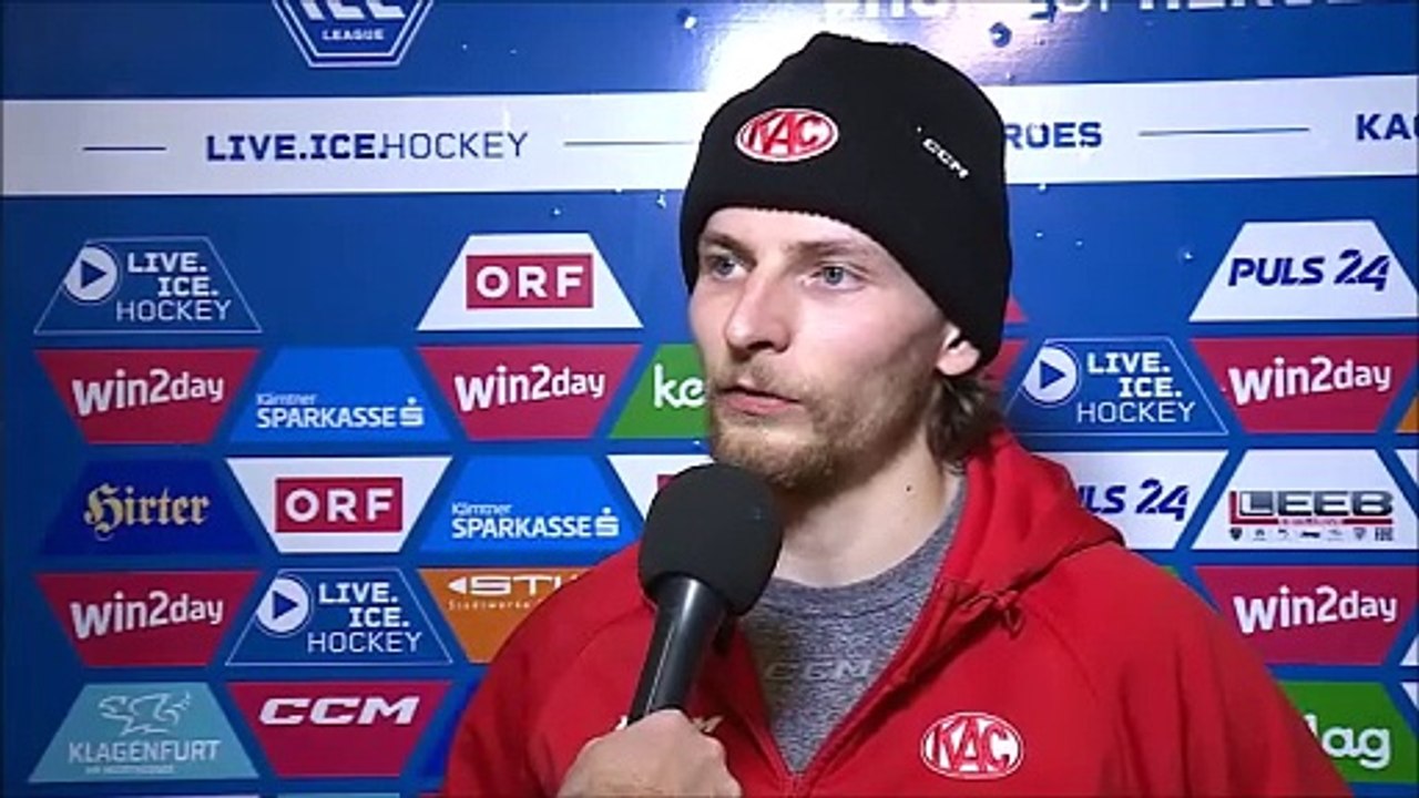 David Maier (KAC) nach dem Sieg über Linz