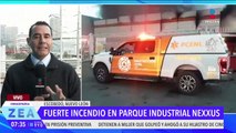 Incendio consume una empresa dentro de un parque industrial en Escobedo