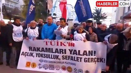 KESK Üyelerinden TÜİK'e Enflasyon Protestosu