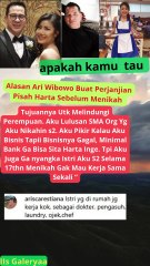 Alasan Ari Wibowo buat perjanjian pisah harta dengan Inge Anugrah