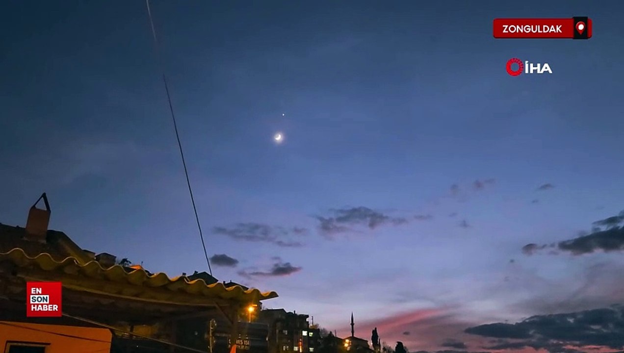 Zonguldak semalarında Ay ve Venüs görsel şölen oluşturdu