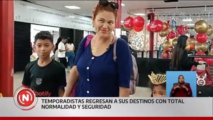 Gran afluencia de pasajeros retornan a sus destinos luego de las fiestas decembrinas