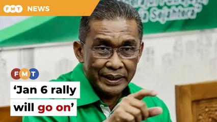PAS confirms Jan 6 rally will go on