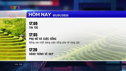 VTV1 | Today & tonight program introduction | Wednesday, 1 January 2025