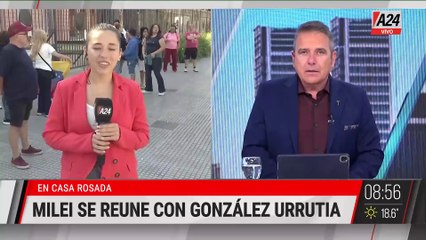 Venezolanos se congregan frente a la Casa Rosada en apoyo a González Urrutia antes de su reunión con Milei