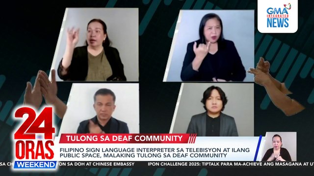 Filipino sign language interpreter sa telebisyon at ilang public space, malaking tulong sa deaf community | 24 Oras Weekend