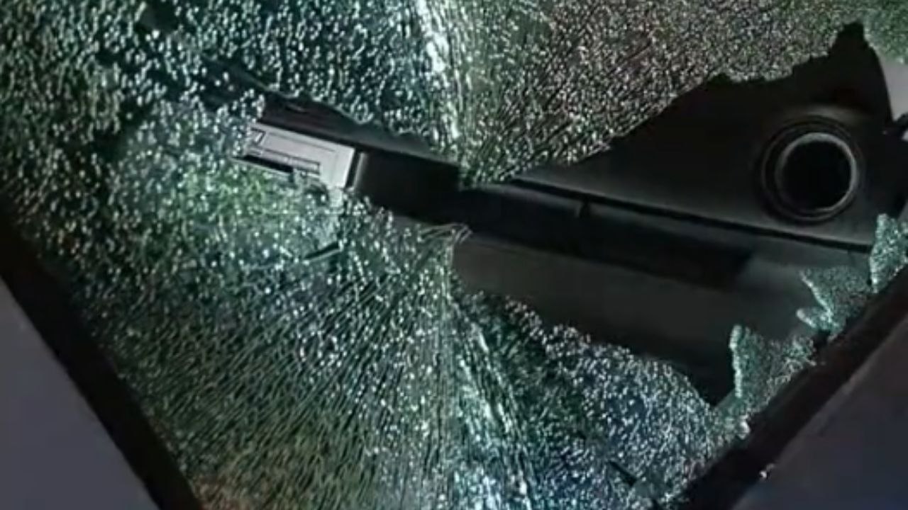 Testing the limit: Boy tests if an angle grinder can actually break a car window