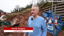 Residents of Haden Cross Drive, Cradley Heath, fear they may lose their homes after a huge landslip collapses blocking their road and rests only feet away from their homes.