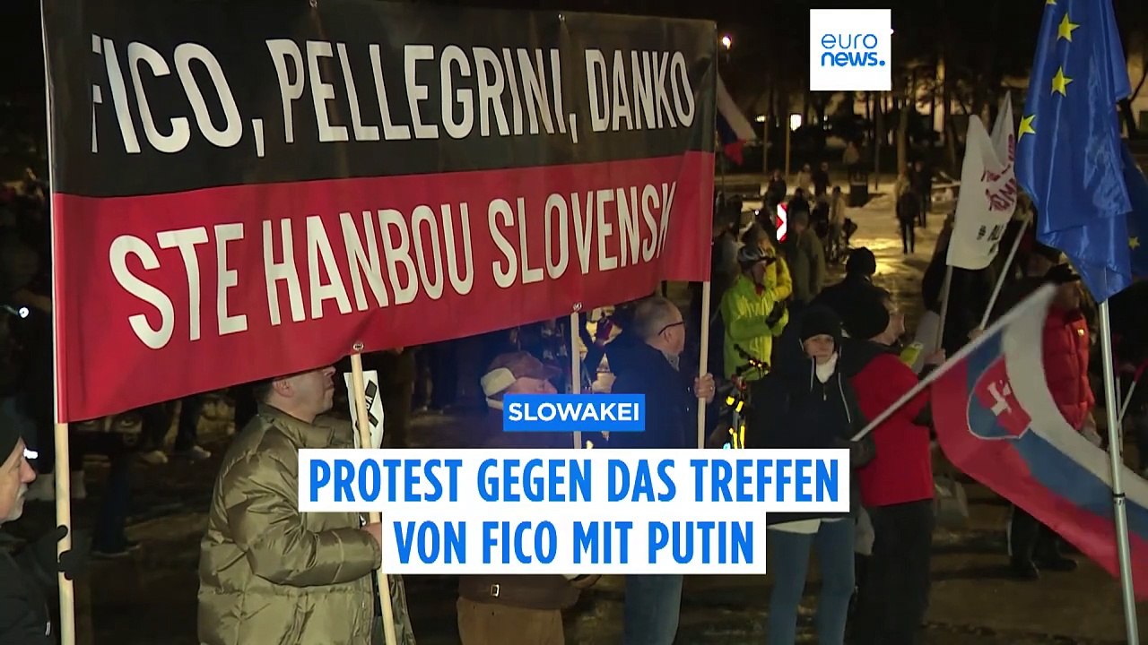 Ukraine-Unterstützer demonstieren gegen Fico