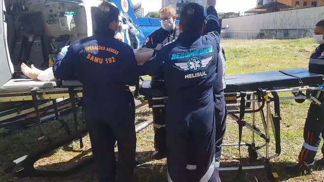 Paciente de Tupãssi é trazido de helicóptero para Cascavel após infarto agudo do miocárdio