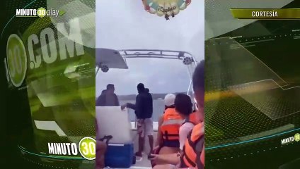 ¡Los arrastró el fuerte viento! Turistas quedaron heridos tras la ruptura de una cuerda de un parasail en San Andrés