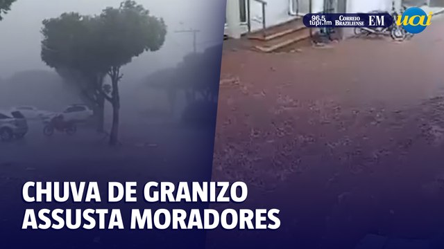 Tempestade de granizo causa estragos em Mamonas (MG)