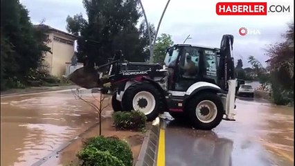 Datça'da Sağanak Yağış Hayatı Olumsuz Etkiledi