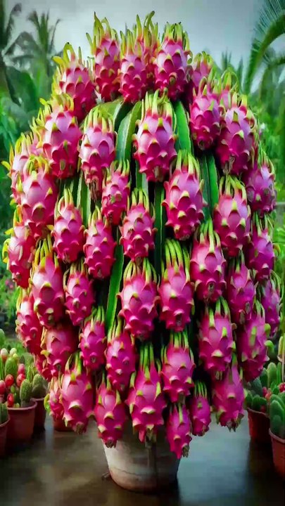 New planting skill harvest more Dragan fruit