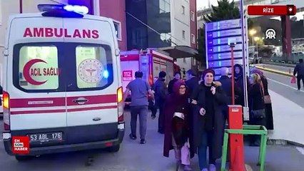 Rize'de hastane yangını: Hastalar tahliye edildi