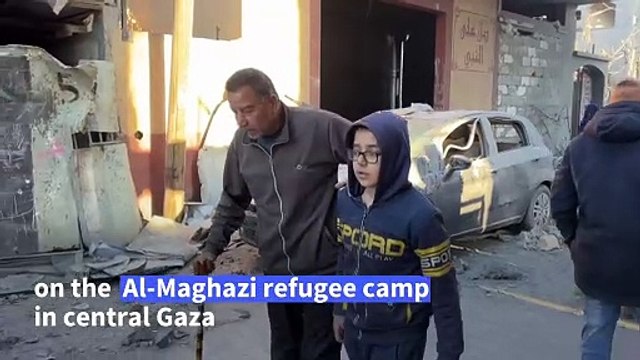 Gazans mourn loved ones after Israeli air strike on refugee camp