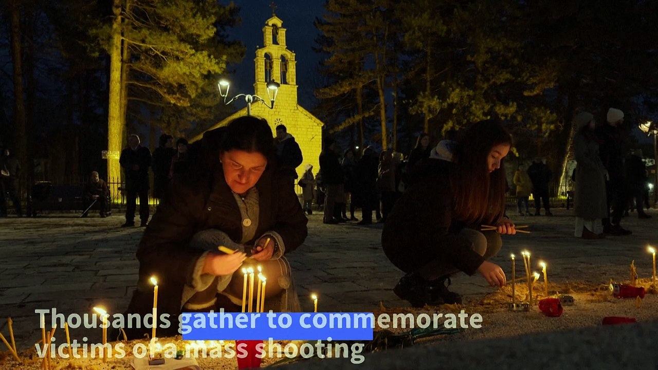 Montenegro commemorates victims of mass shooting