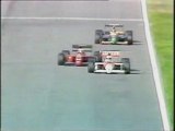 Accrochage entre Ayrton Senna et Nigel Mansell